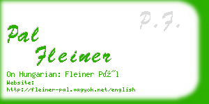 pal fleiner business card